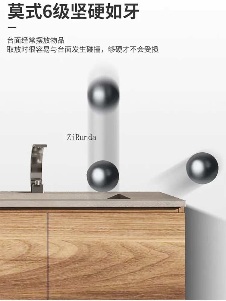 

Комплект мебели для ванной комнаты из массива орехового дерева с интегрированной раковиной и умной системой хранения