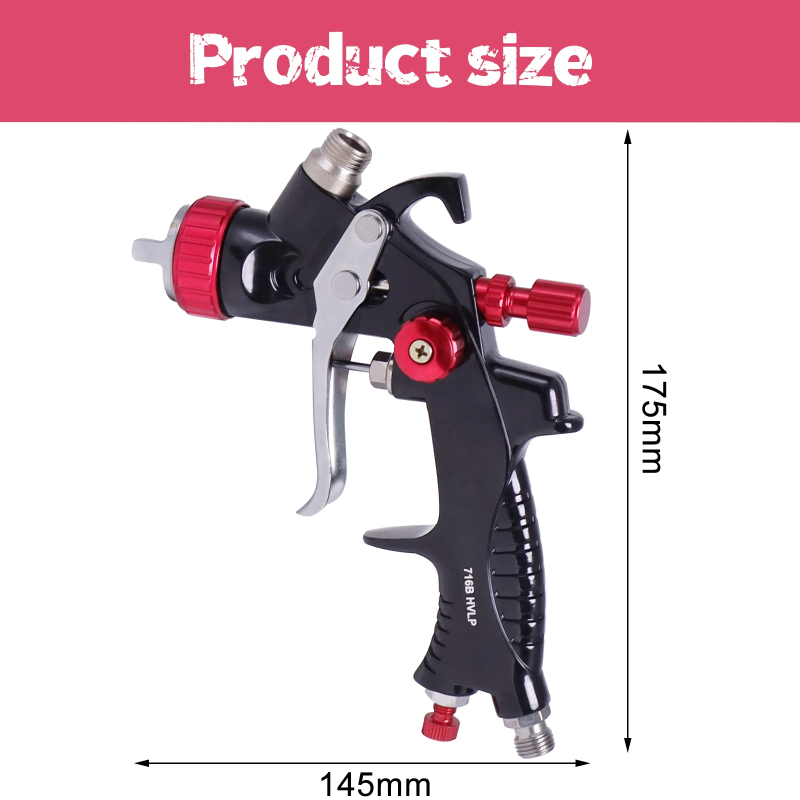 1.3mm Nozzle 716 Professional HVLP Paint Spray Gun Airbrush For Painting Car Aerograph Pneumati Tool