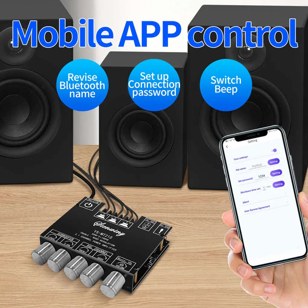 Audio Amplifier Signal Receiver Powerful Bluetooth-compatible Theater