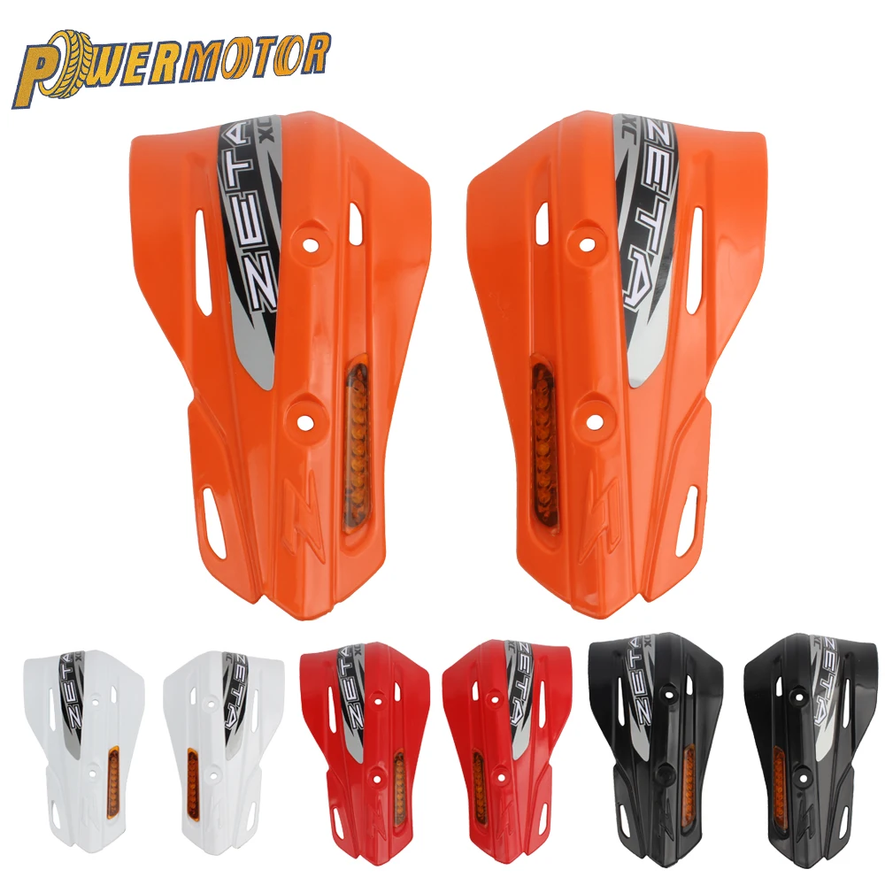 

Powermotor Universal Motorcycle Hand Protection Handguards With Mini Lamp MotoCross Accessories Dirt Pit Bike Enduro