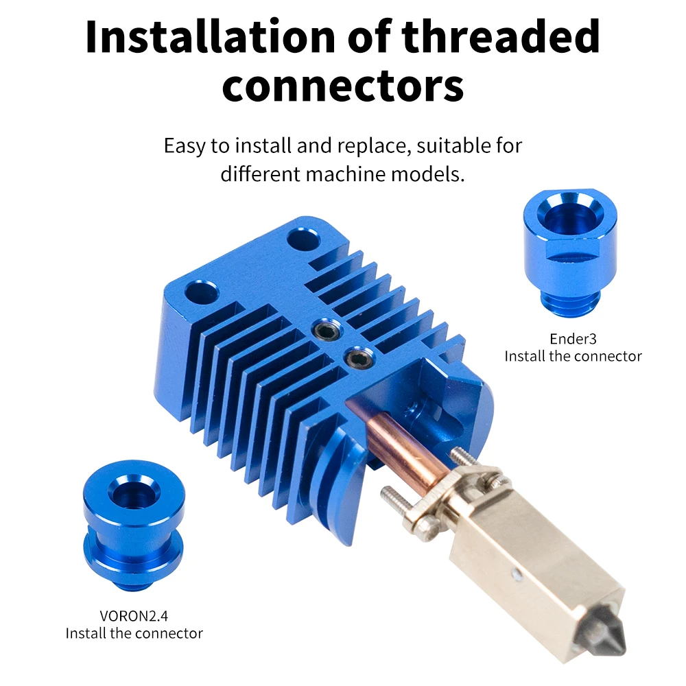 مجموعة أدوات ترقية رأس الطباعة عالية السرعة لـ Ender 3/CR10/VORON 2.4 طارد عالي الجودة J-head للطباعة السريعة Ender 3 V2 ثلاثية الأبعاد ﻿