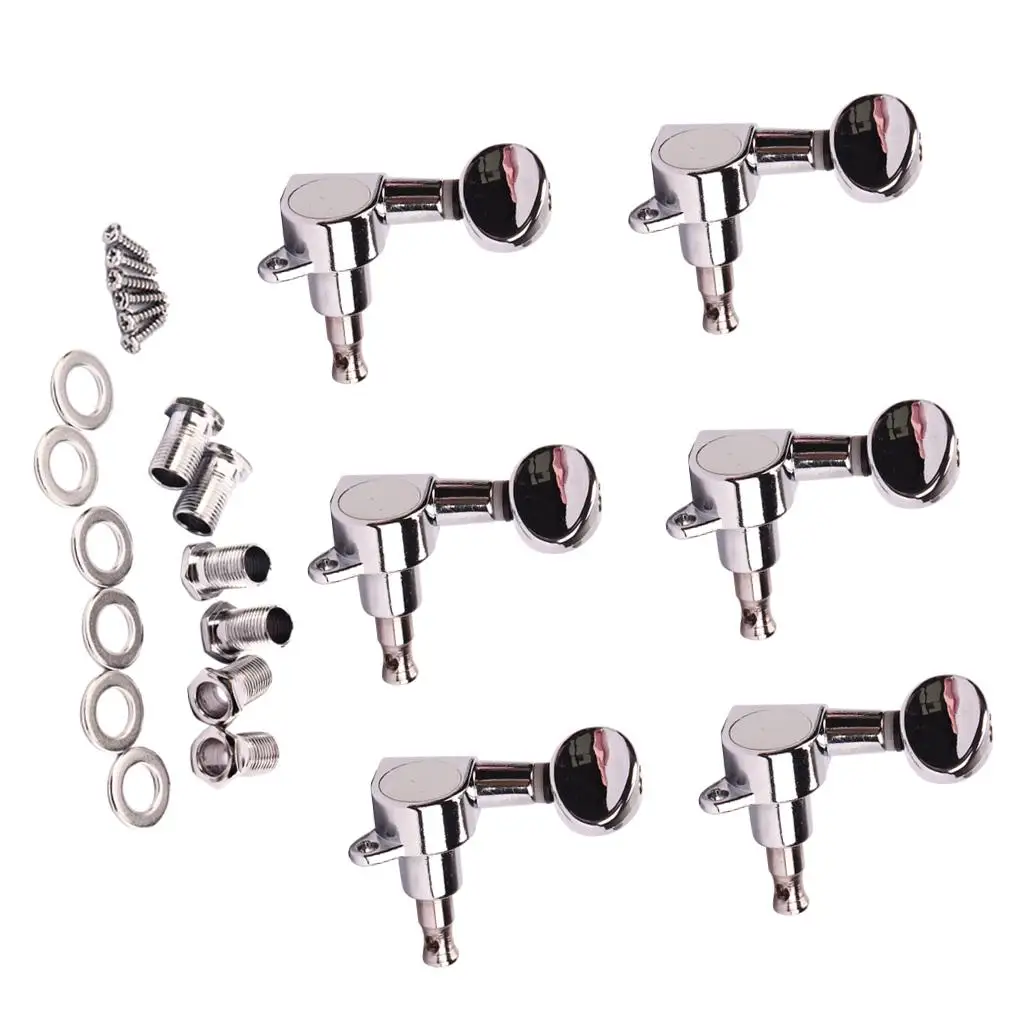 Pegs Knobs Tuning Pegs Machine Head, Chrome, 6R