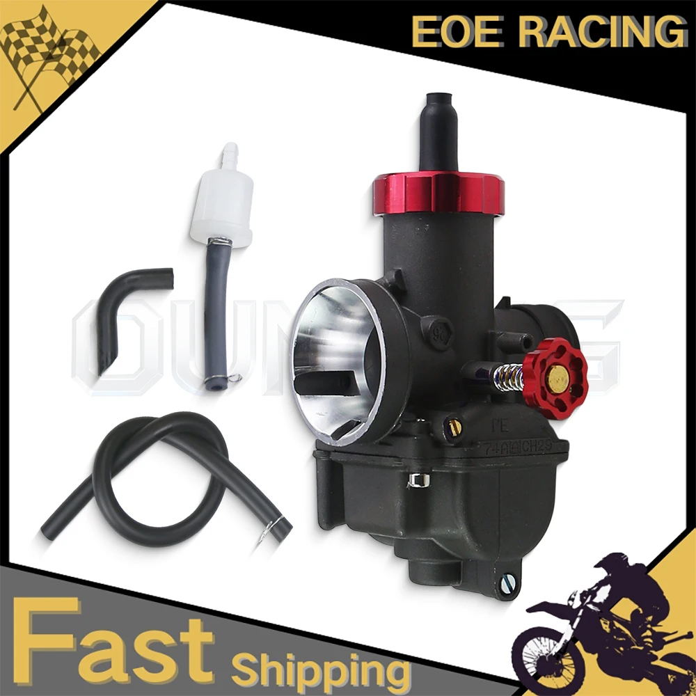 PE28 28mm Racing Carburetor Manual Black Red For Keihin NSR150 Scooter ATV Dirt Bike 100CC-250CC Motorcycle Carb