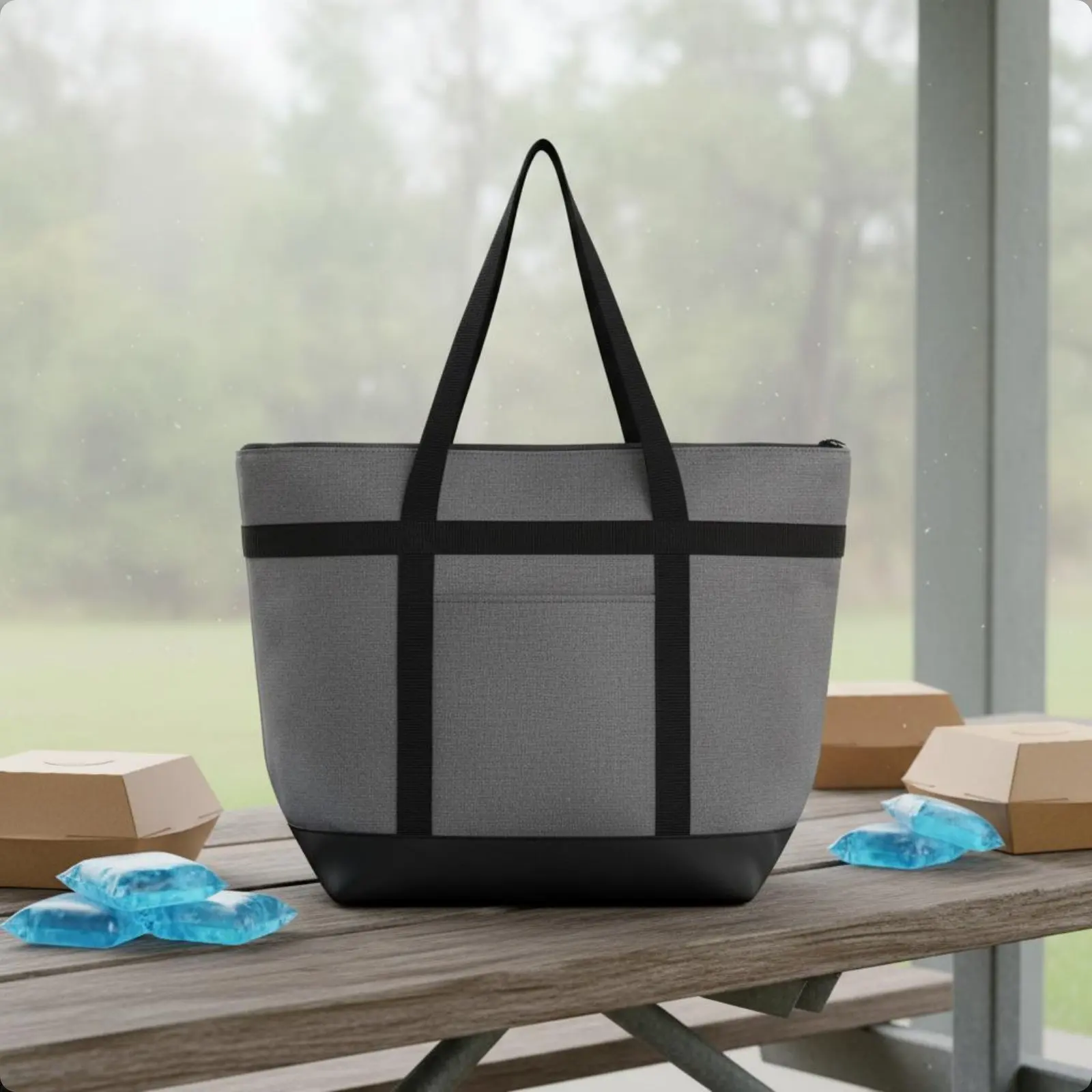 

Pizza Delivery Bag Oxford Cloth Thermal Delivery Bag Heavy Duty Easy to Clean for Outdoor, Shopping