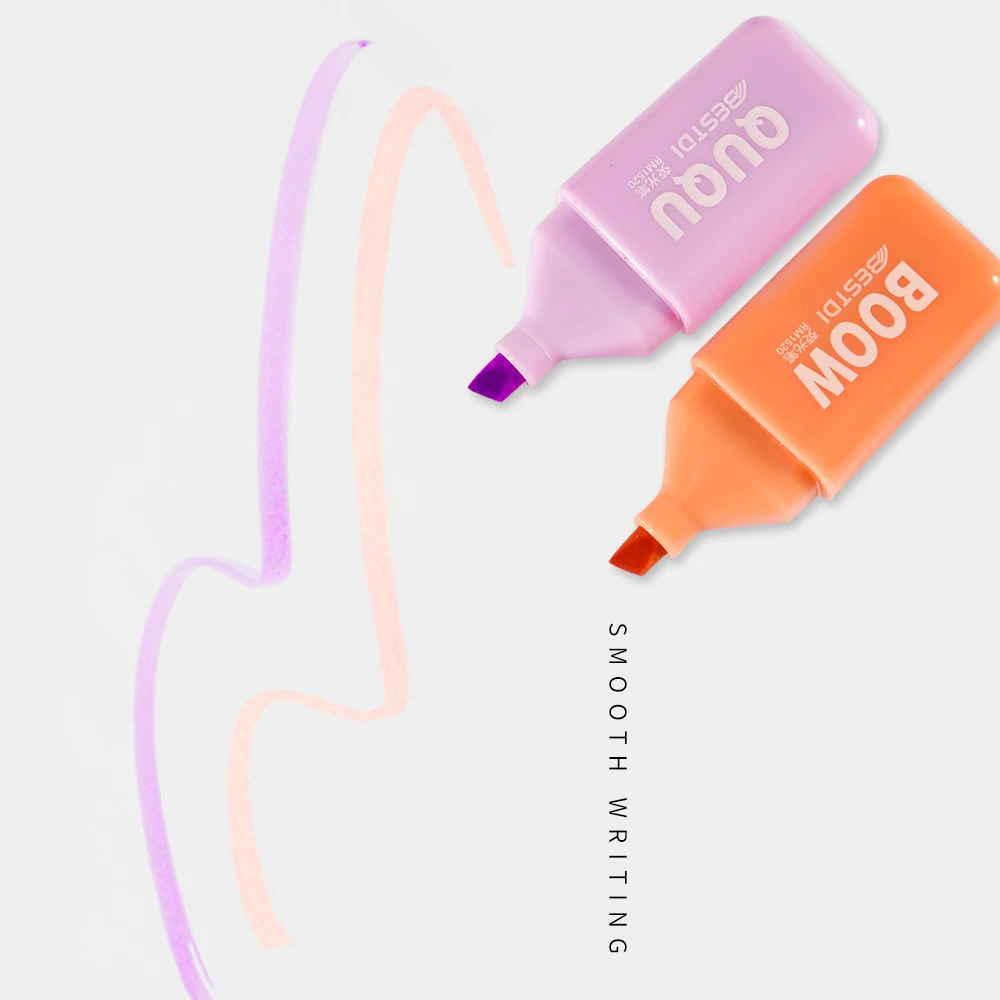 4/5/6 Color Set Punctuation Mini Fluorescent Pen Eye Protection Macaron Fluorescent Stroke Special Marking Highlighter Permanent