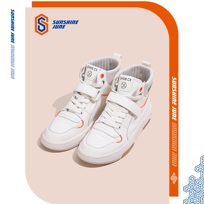 Women ins fashion high-top trend casual shoes Ladies Designer Heels four seasen Girls' trendy casual shoes white shoes ins style