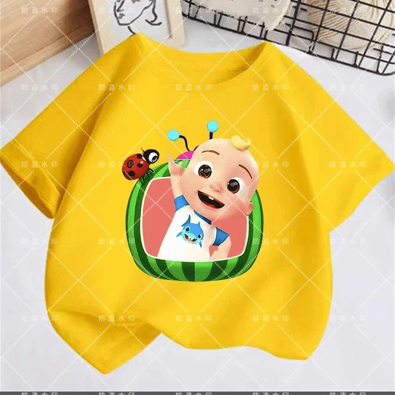 Toddler Stitch Boy Tops Baby Bus Euro 2024 Kids Clothes Birthday Present Children\'s Clothing Watermelon T-shirts for Children