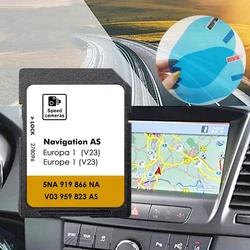 Newest V23 2026 for Volkswagen MIB2 Discover Media Map Sat Navi SD Card Europe with Anti Fog Reaview Stickers