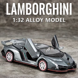 1:32 Veneno Alloy Sports Car Model Diecasts & Toy Vehicles Metal Car Model Simulation Sound and Light Collection Toy Gift