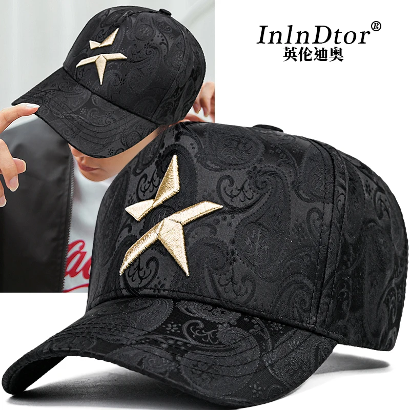 2022tall Crown Hat Male Baseball Cap Cashew Printing XINGX 3dstereo Embroidered Peaked Cap Men