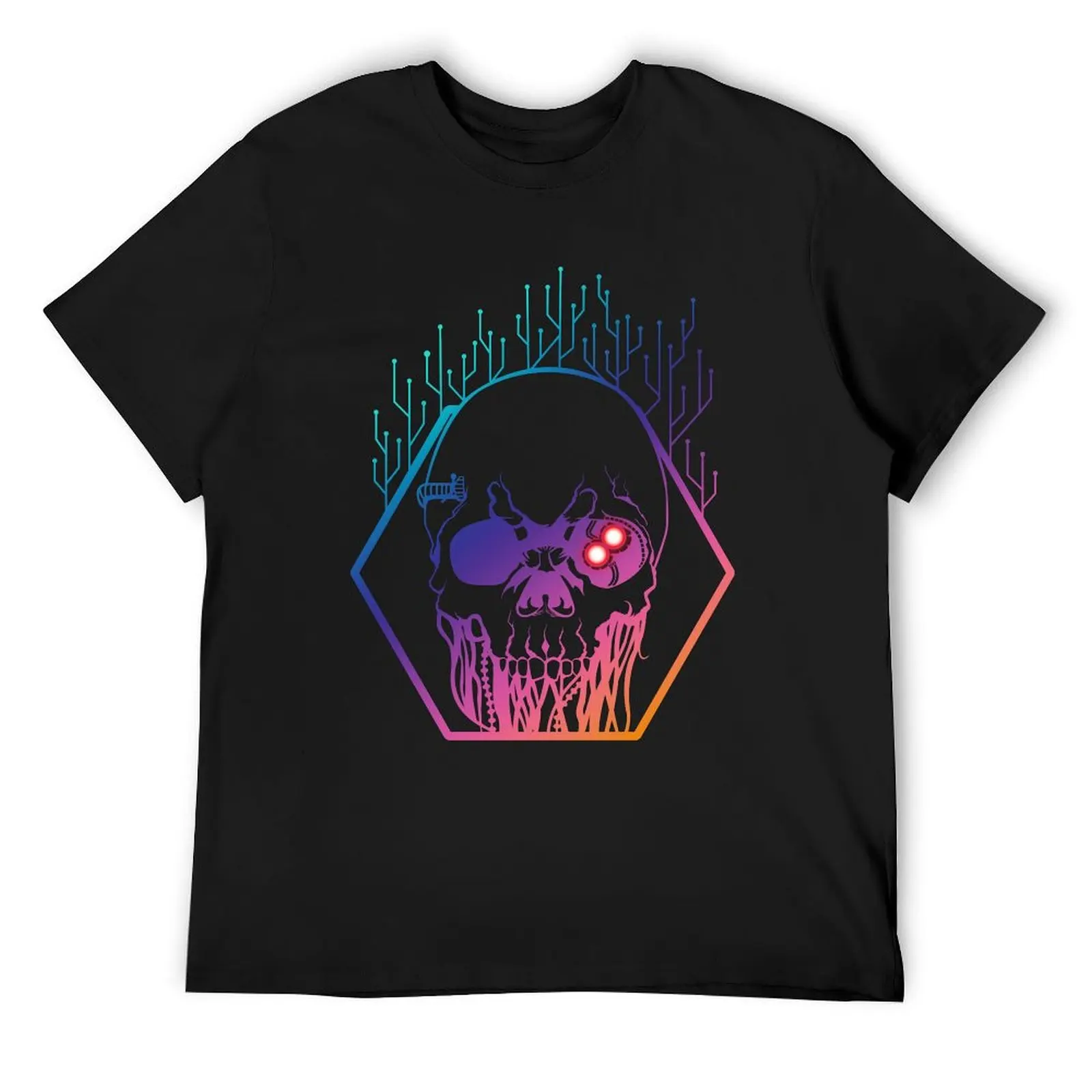 

Cyberpunk Tech Eye Skull T-Shirt shirts graphic Short sleeve tee sports fans t shirts men