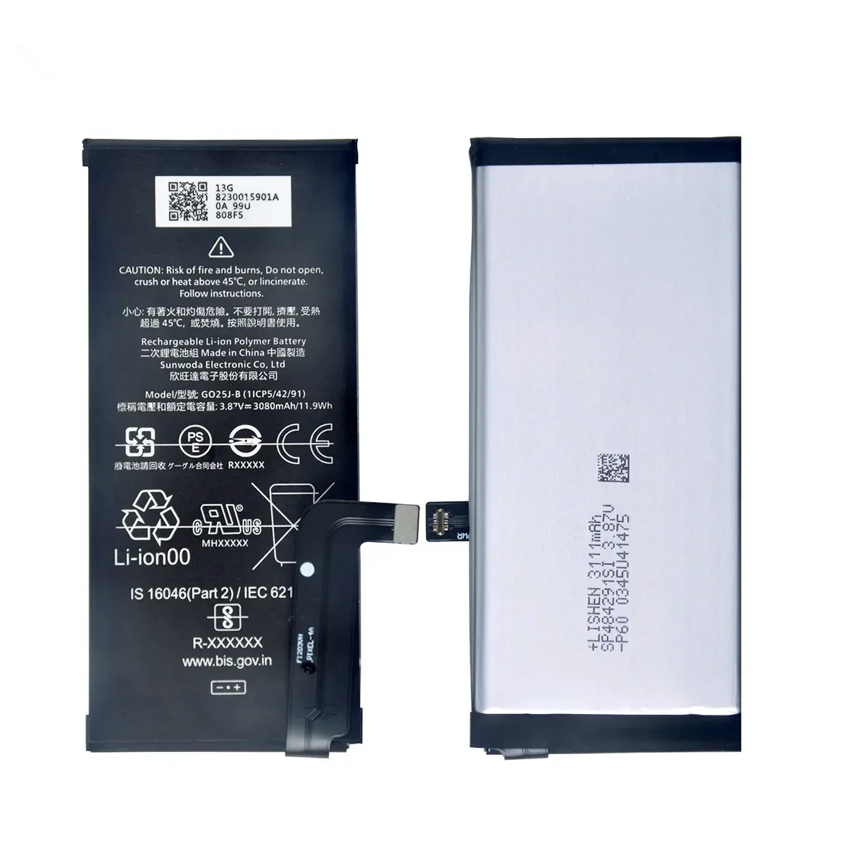 100% Orginal G025J-B 3080mAh Replacement Battery For Google Pixel 4A Pixel4A Genuine Latest Production Phone Batteries