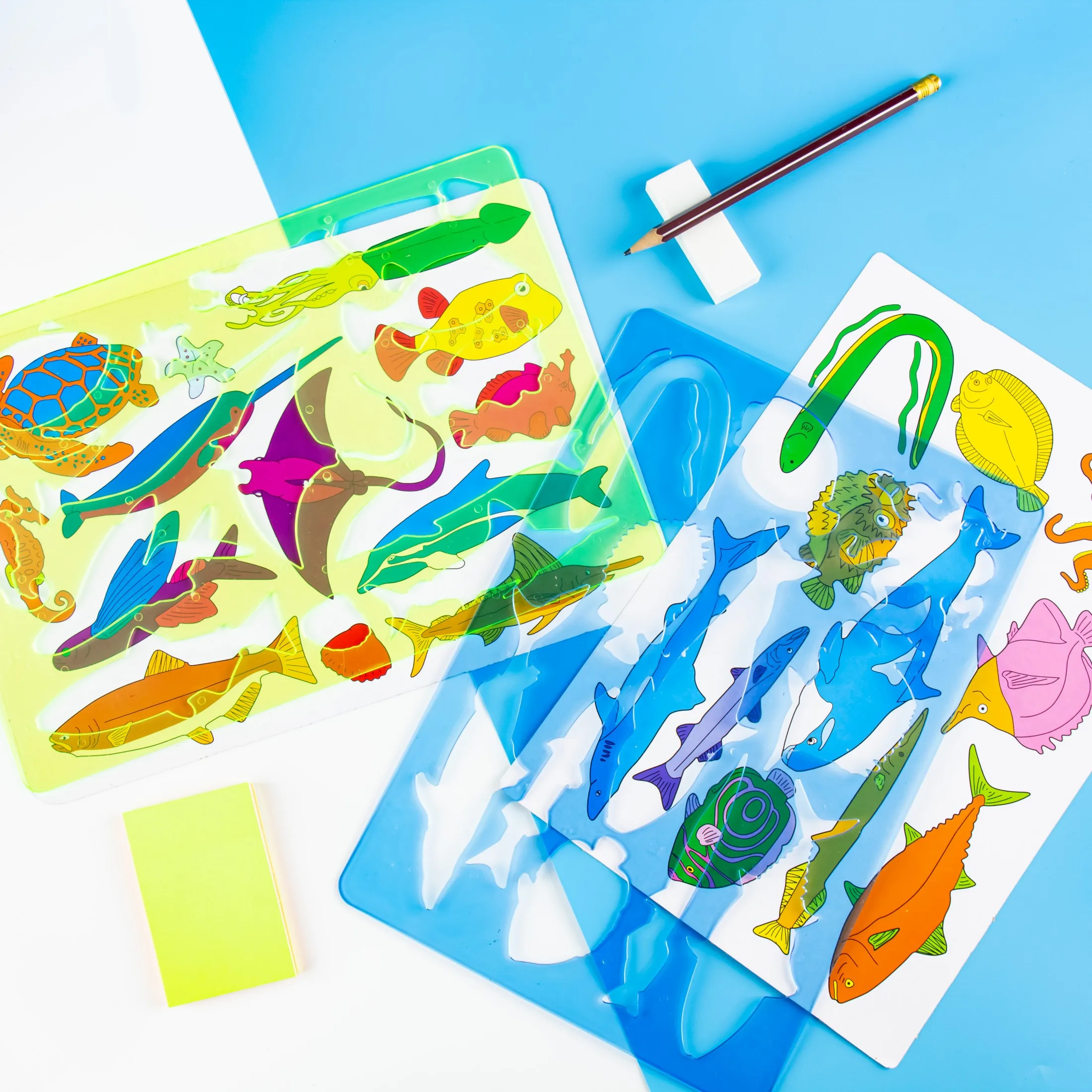 해양 동물 그림 스텐실, 어린이 DIY 아트 스크랩북  - Art Craft Template 리뷰 및 가격