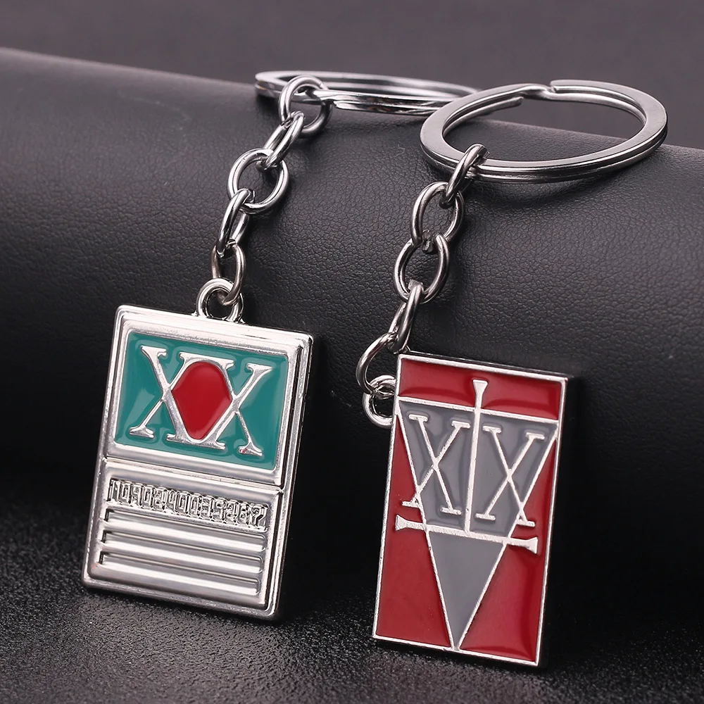 Llavero de Anime Hunter x Hunter, Tarjeta de Licencia, Insignia Metálica, Colgante para Bolsa, Collar, Soporte para Pendientes, Joyería, Gargantilla, Amuleto, Regalo para Hombre