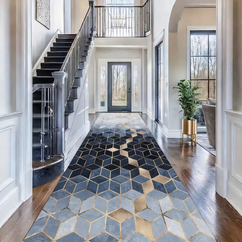 

European Luxury Long Corridor Carpet Hotel Lobby Passageway Runner Washable Room Decoration Floor Mats Stairway Hallway Rugs