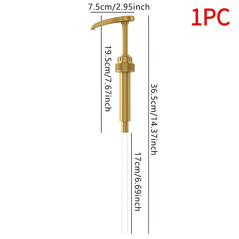 1PC Syrup Pumps Dispenser Replacement Sauce Pressure Nozzle Bottle Pump Containers For Coffee Kitchen Seasoning Liquid.