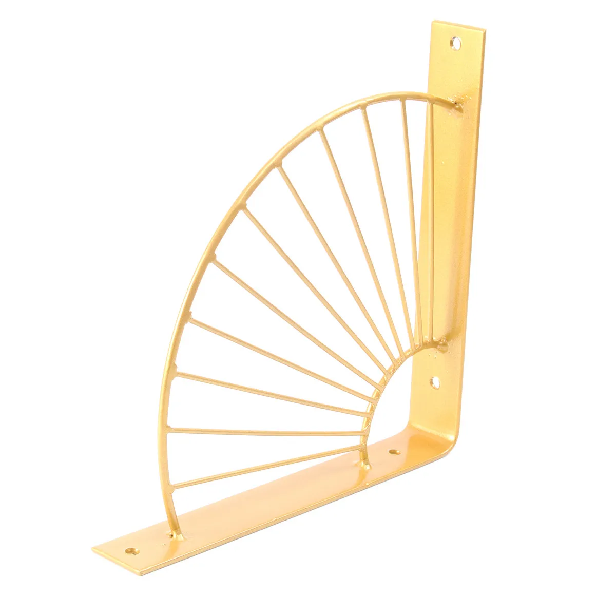 2Pcs Fan-Shaped Shelf Bracket Sturdy Steel Anti-Rust Wall Layer Board Support Rack for Home Bookshelf Exhibition Garden