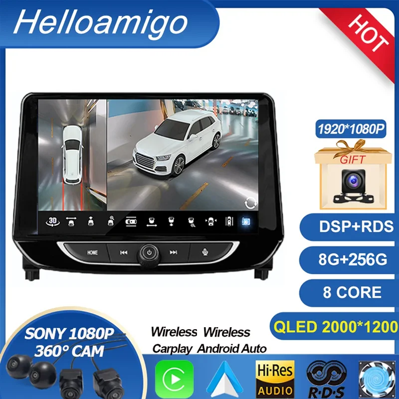 For Chevrolet Tracker 4 2019 2020 2021 2022 Car Multimedia Navigation Touch Screen Player Android 13 Radio GPS Monitor 2Din dvd