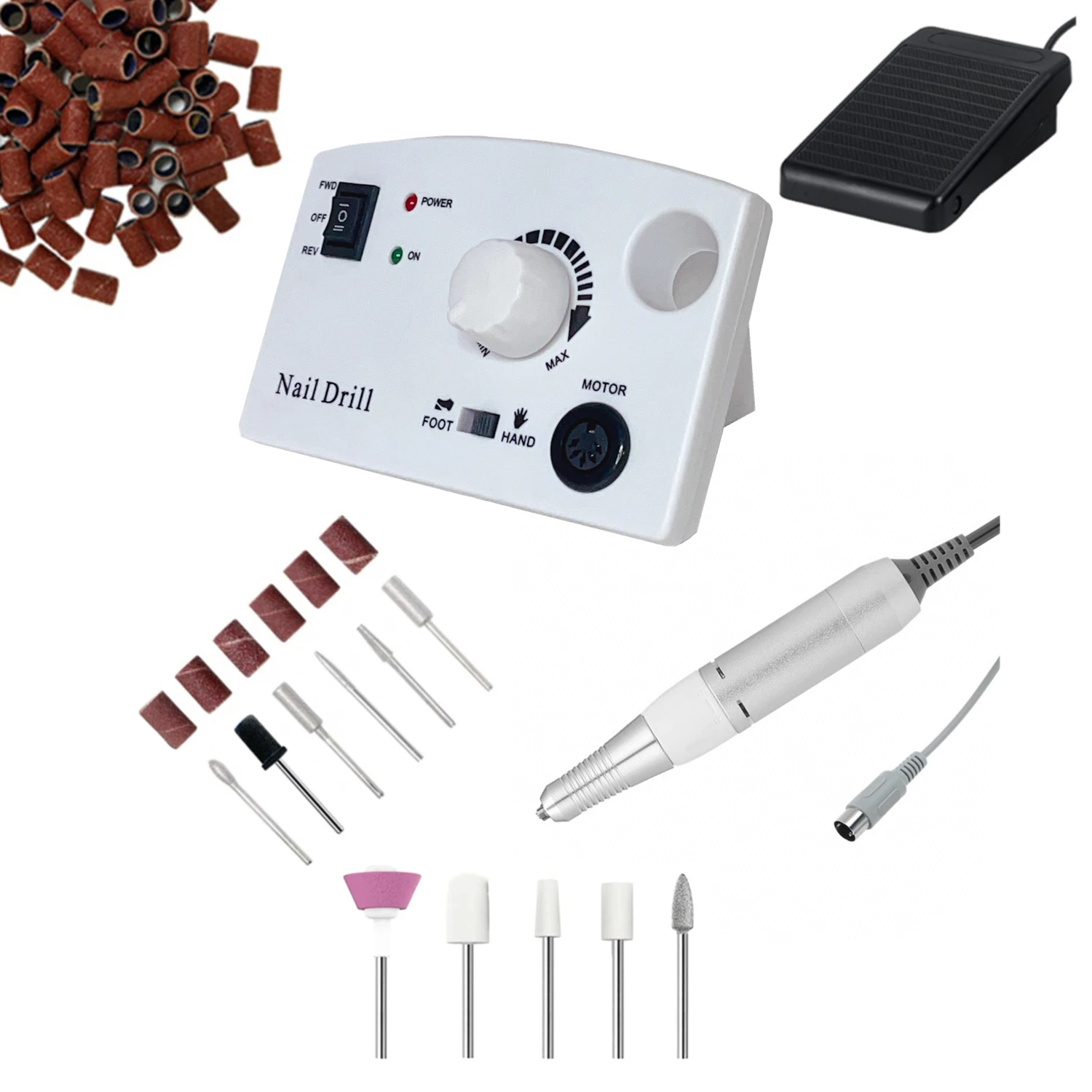 Nail drill machine for manicure salon tool and home use strong power electric nail files