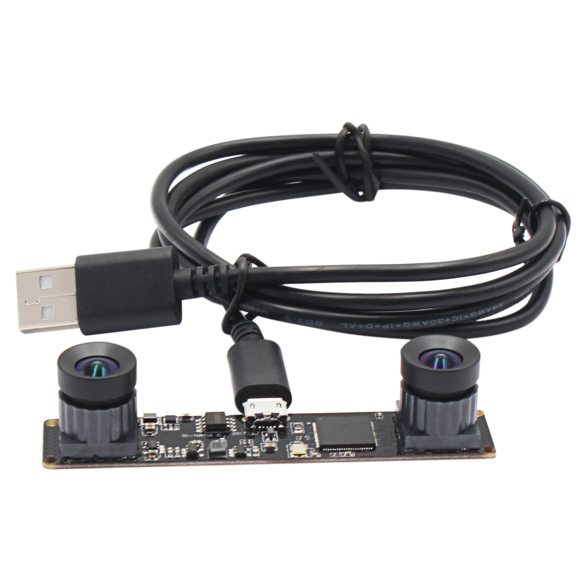 ELP 1.3megapixels OV9715 MJPEG 60fps Dual Lens PCB Board OEM Synchronous Stereo Camera USB For Robot VR Camera