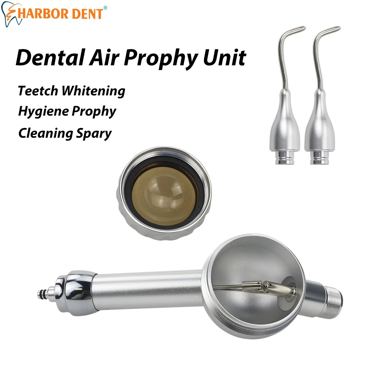 

Dental Air Prophy Unit Teeth Whitening/Cleaning Sandblasting Spary Polisher Jet Oral Hygiene Dentistry 2/4 Holes Polishing Tools