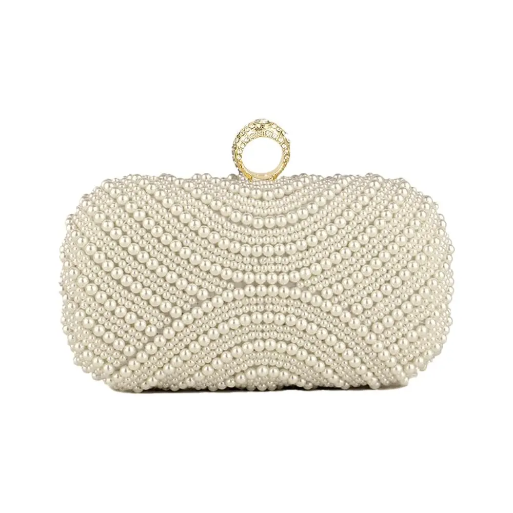 Pearl Clutch Purses for Women Party Wallet Handbag Evening Clutch Bag