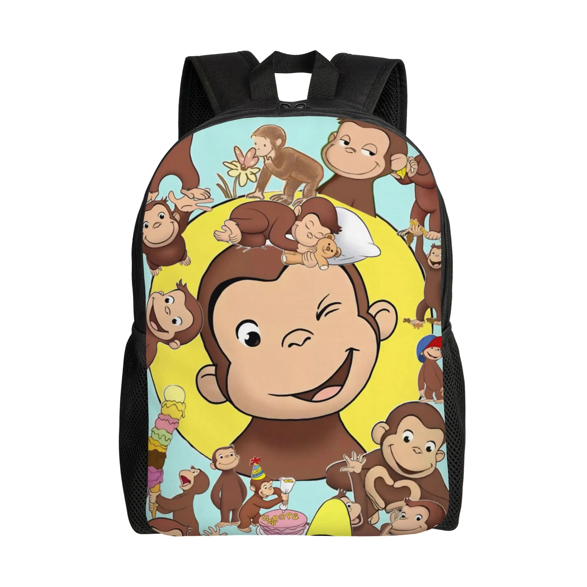 Curious George African Monkey  Children Backpack for Girls Boys Kids  Backpacks Lovely Daycare Child School Bag