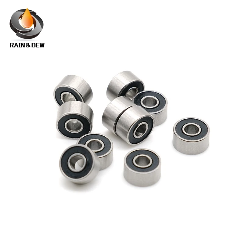 S683RS Bearing 3*7*3 mm 10Pcs ABEC-7 440C Roller Stainless Steel S683-2RS Ball Bearings