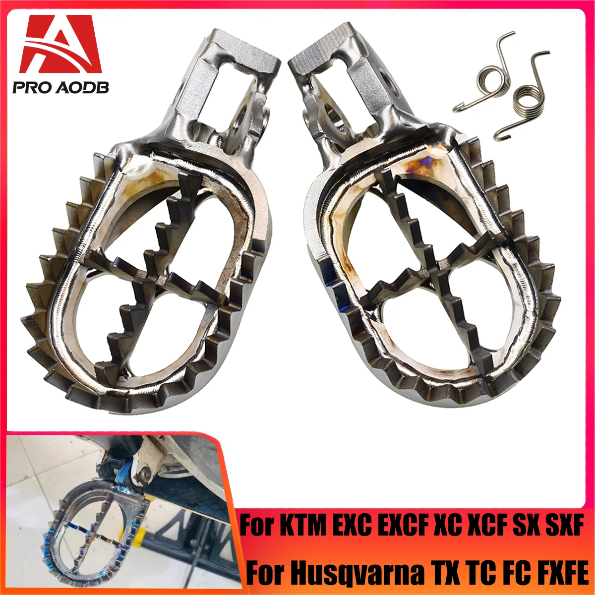 

Motorcycle Titanium Alloy TC4 Foot Rest Pegs Footrest Footpeg For KTM EXC EXCF XC XCF SX SXF 125 250 300 350 450 500 2017-2023
