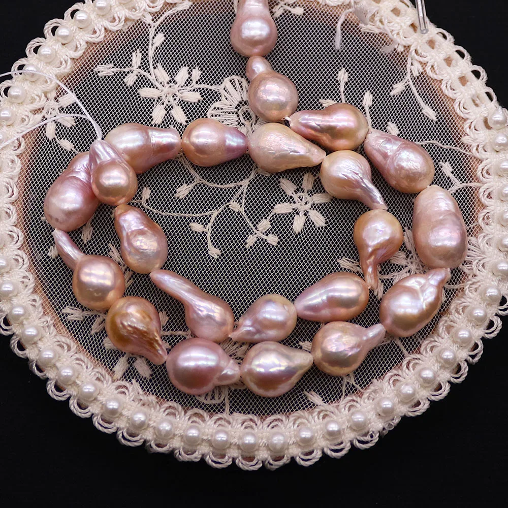 

Purple Natural Freshwater Edison Pearl Beads Irregular Small Tail Shape Straight Hole Loose Bead DIY Jewelry Accessory 1 Strand
