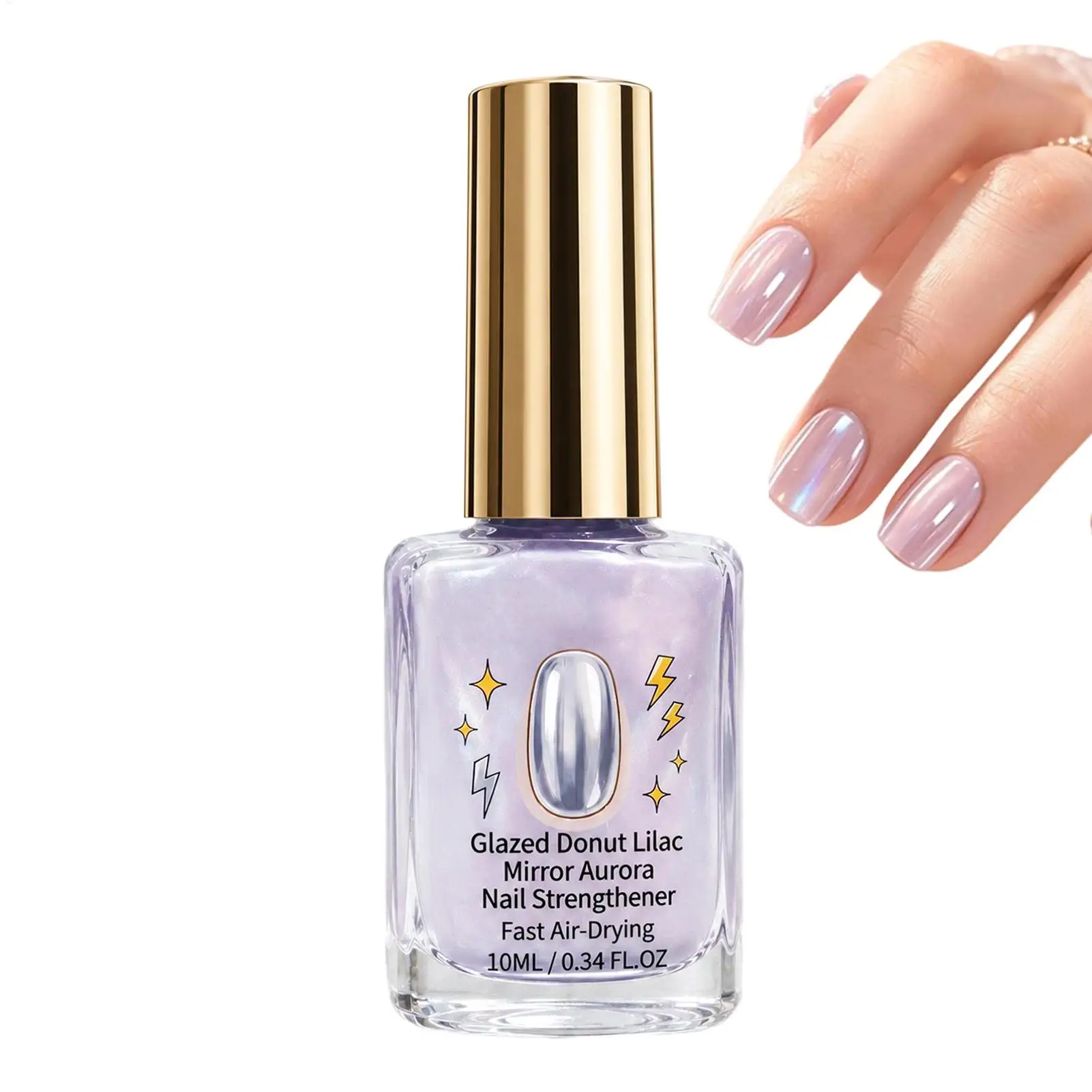 10 ml Nagelverstärker, 10 ml Maniküre-Reparatur- und Pflegegel, lila Nagellack, schnelltrocknender Nagelstärker, für DIY-Nageldesign. – Detail 4