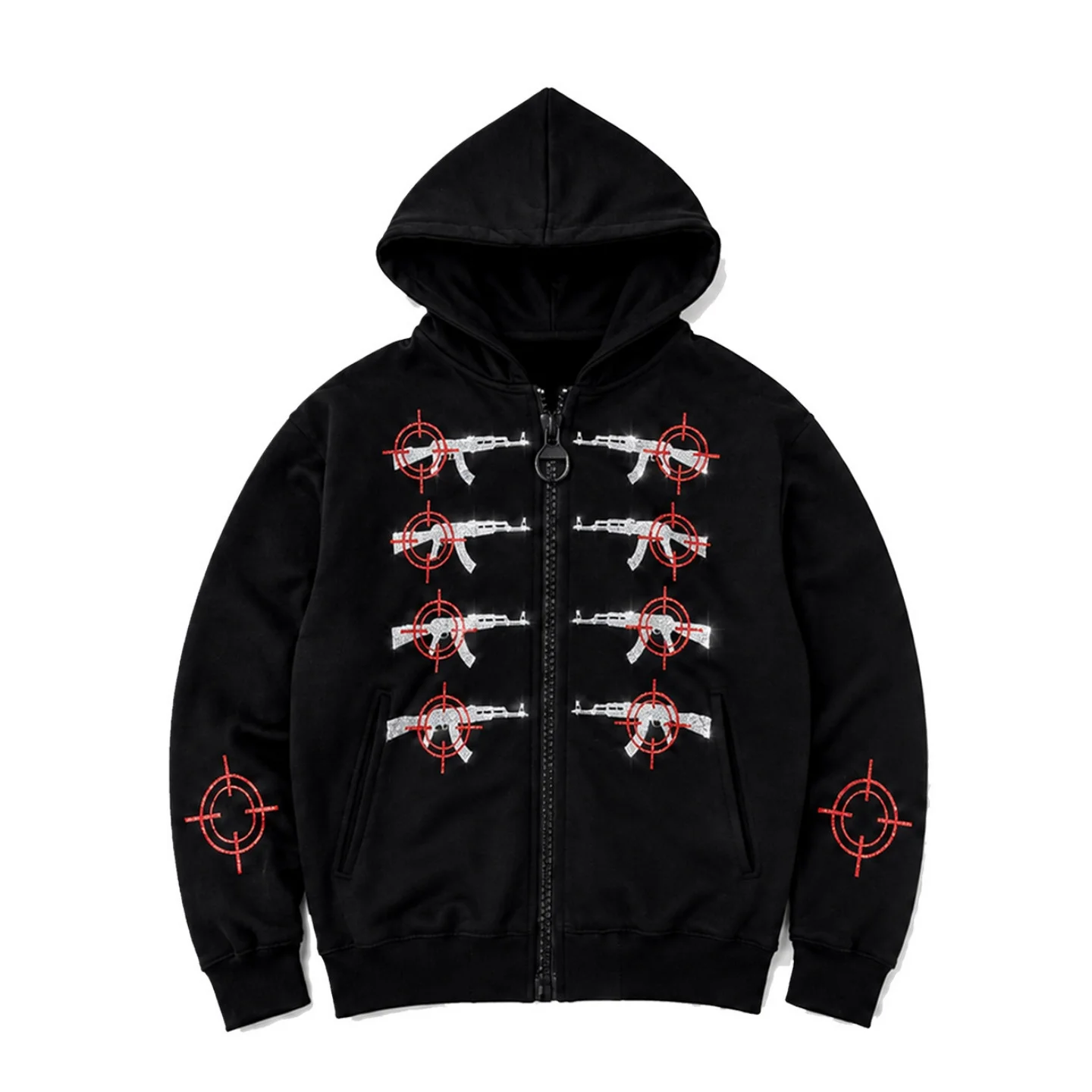 Zipper Hoodies Men Hip Hop Hoodie Y2k Oversized Sweatshirts Harajuku Punk Casual Streetwear Men Loose Jacket Coats