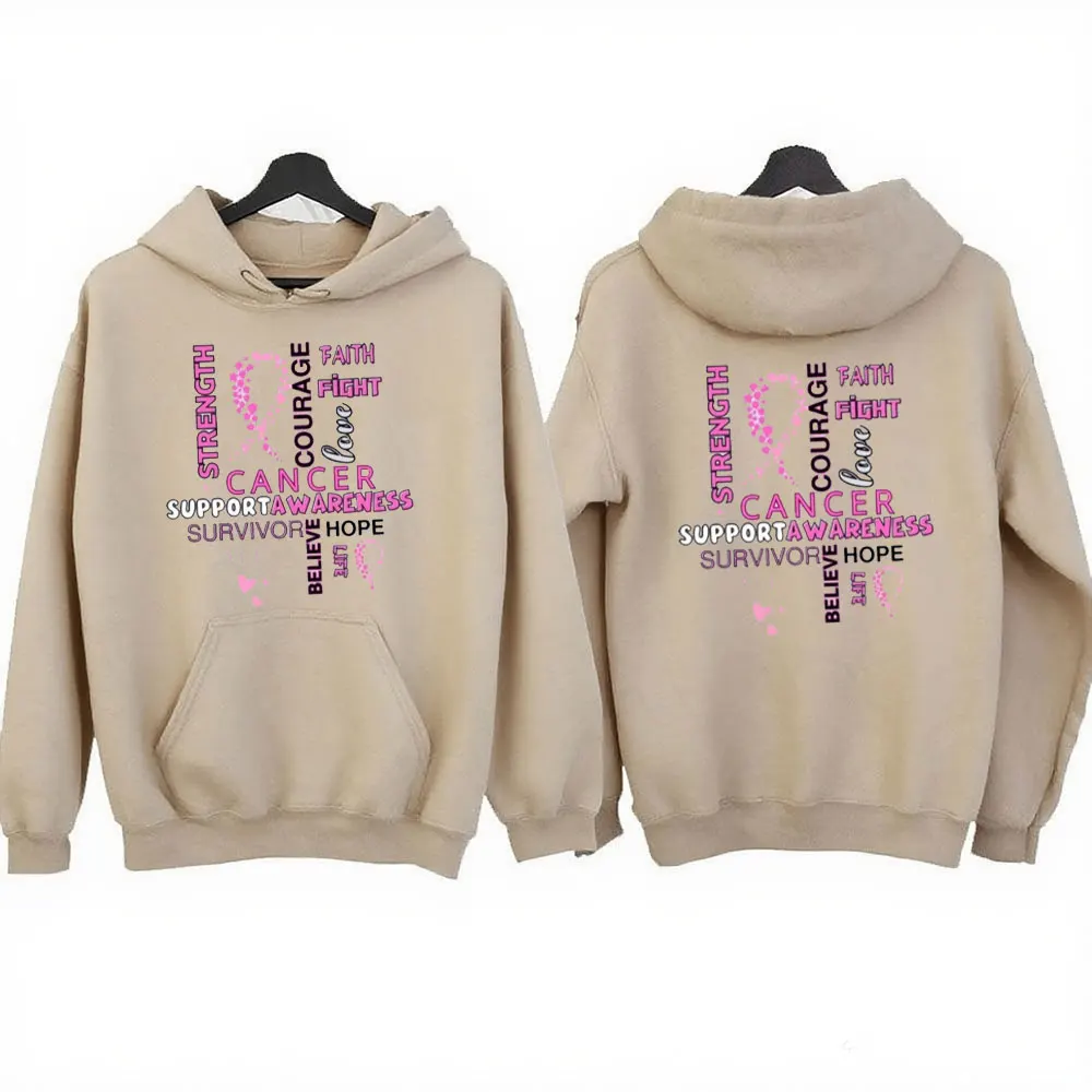 

Cancer Hoodie Breast Cancer Hoodie Cancer Hoodie Pocket Adjustable Drawstring Sportswear Autumn and Winter Keep Warm