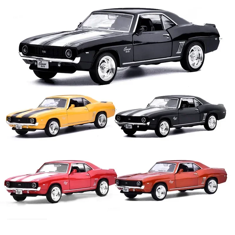 1:36 1969 Chevrolet Camaro SS Muscle car High Simulation Diecast Car Metal Alloy Model Car Children\'s toys collection gifts A318