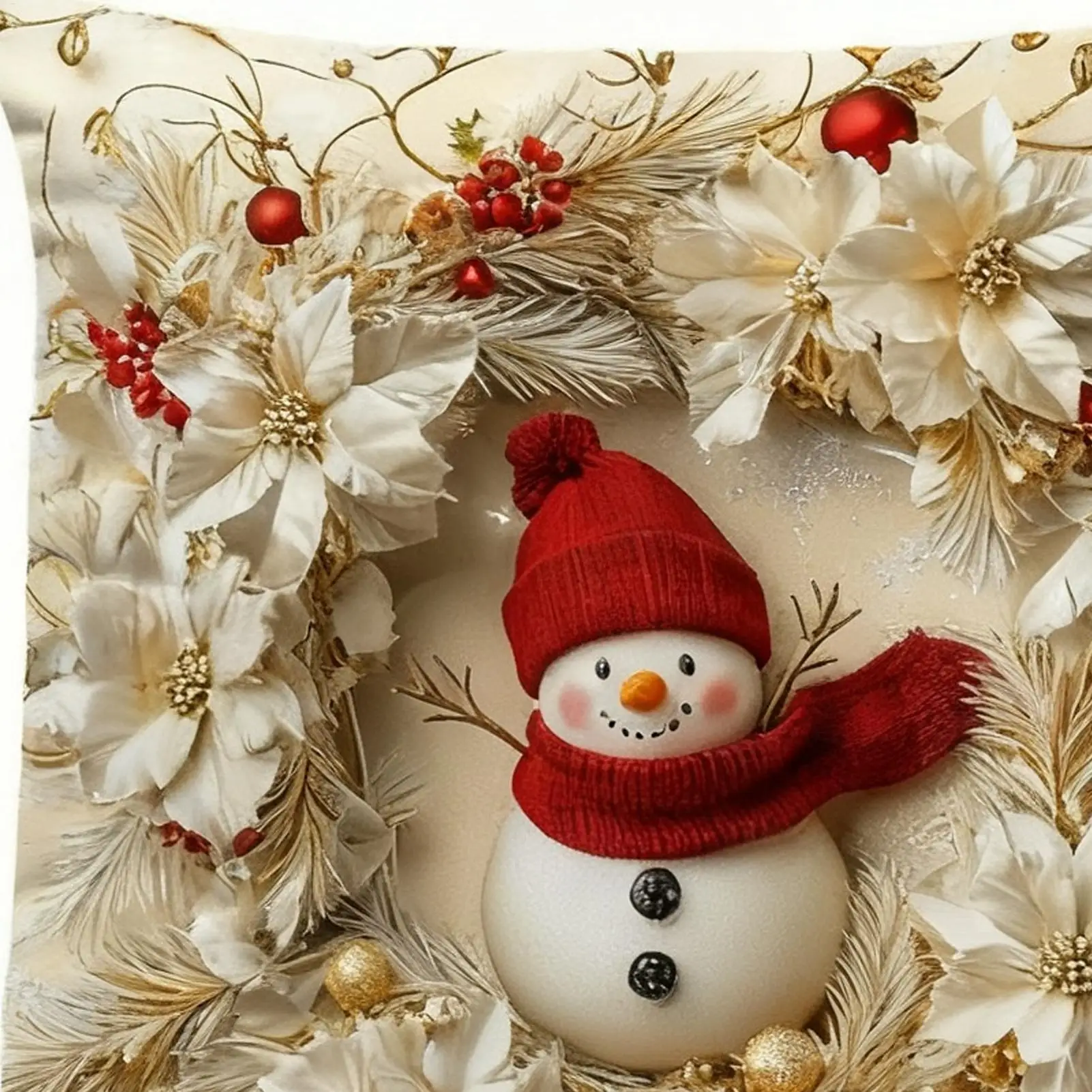 Sofa Pillow Covers Farmhouse Christmas Modern 18x18Inch 4 Pieces Decorative Pillow Covers for Sofa for Home House Living Room