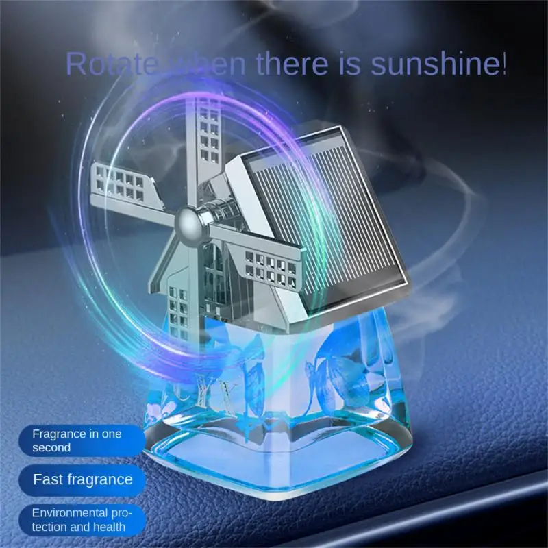 Solar Energy Auto Instrument Panel Air Freshness Windmill Design Light Durable Windmill Aromatherapy Solid Car