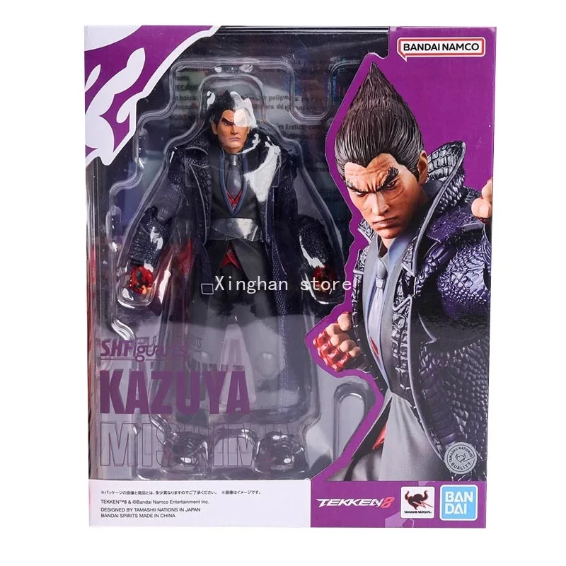 Bandai Original Sh Figuarts Shf  KAZUYA MISHIMA Action Figure Tekken 8 Action Figures Anime Model Toys Figura Collection Gifts