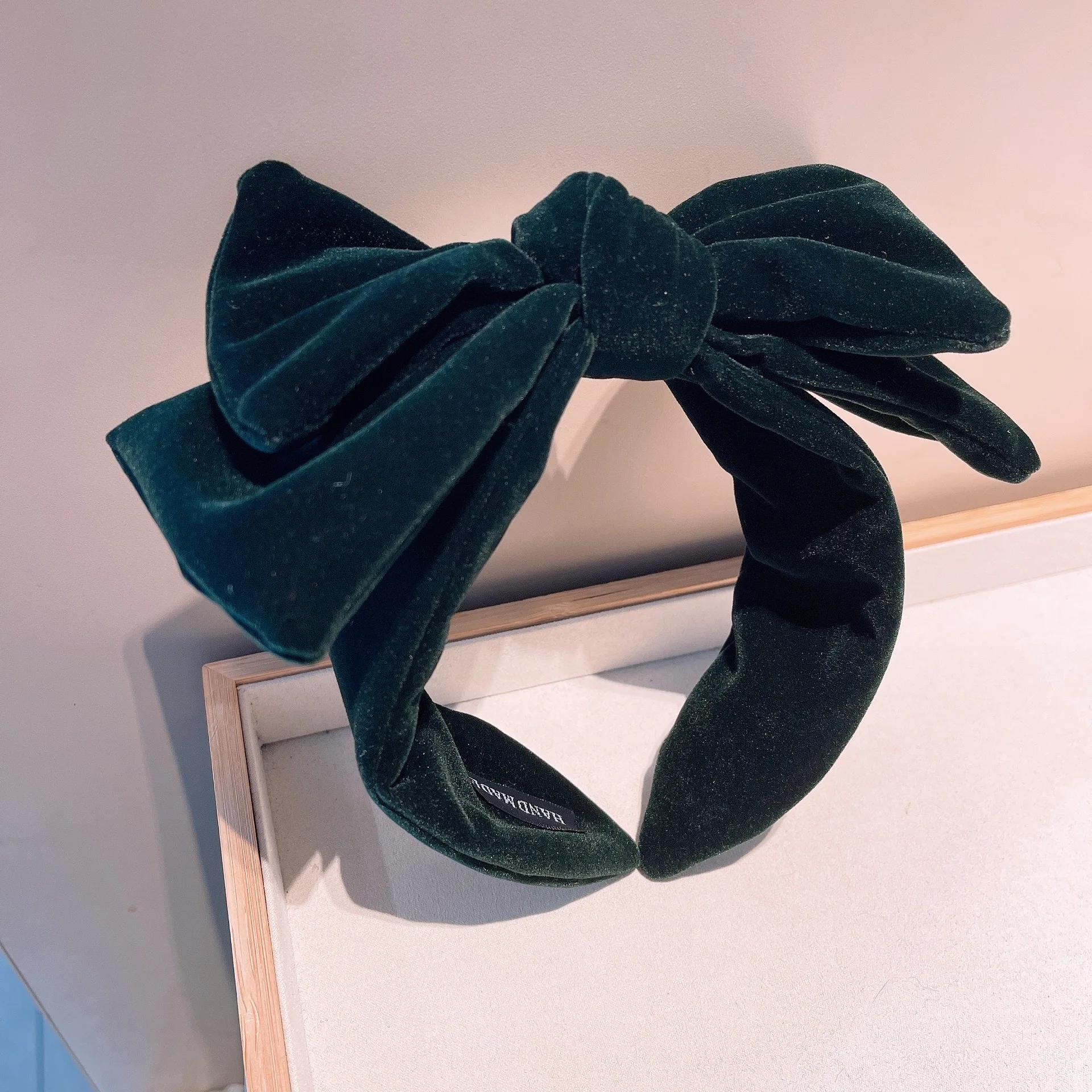 Large Bow Knotted Velvet Wide Headband Velour Hair Band Bowknot Accessories for Women Girls