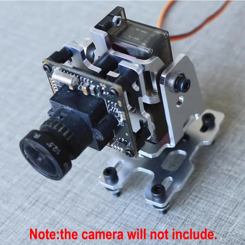 1Set RC Aerial Photography Camera Gimbal Bracket with 4.8-5V Servo FPV Head Tracker Dual Axle PTZ Holder for Programmable Robot