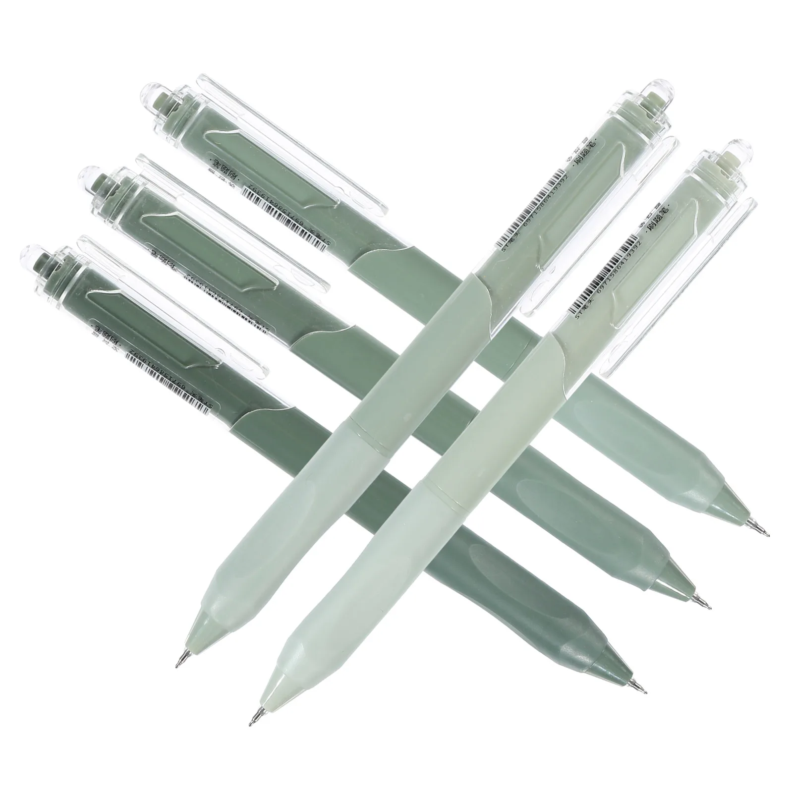 

5pcs Smooth Press Press-Type Student Writing Gel Pen Student Office Writing Simple School Gel Pen Tools Supplies