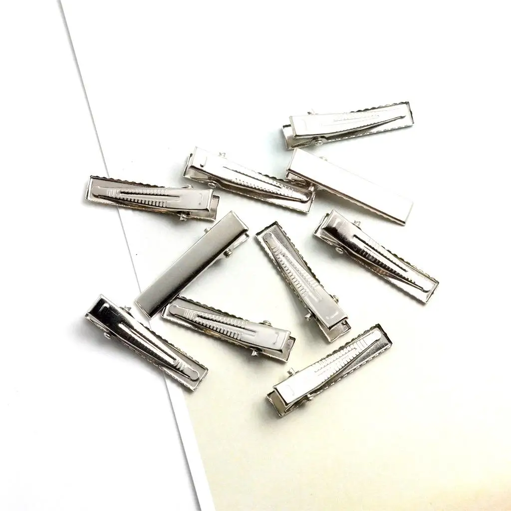 Alligator Duckbill Single Prong Hair Clips Iron Teeth Grip DIY Hair Accessories for Women and Girls Bow Making