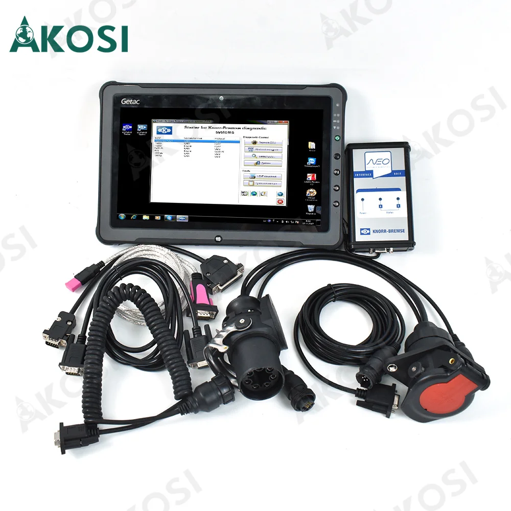 

2024 Truck Trailer Brake Diagnostic Tool for KNORR-BREMSE Diagnostic Kit Knorr NEO UDIF Interface+Getac F110 Tablet