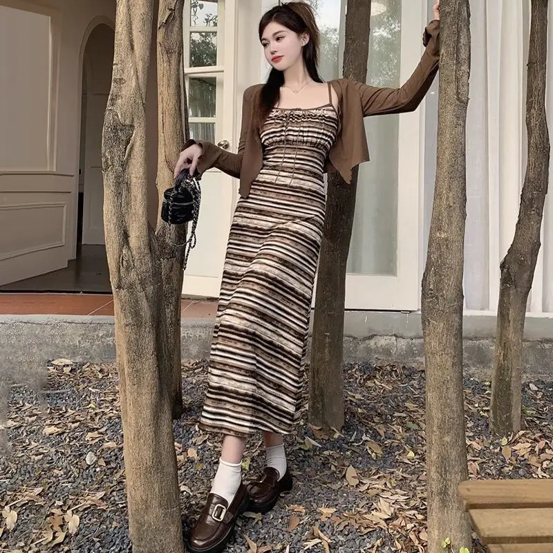 Vestidos femininos malha em camadas painel queimado saia noite mostrar elegante dramático chique moderno sofisticado artista declaração moda