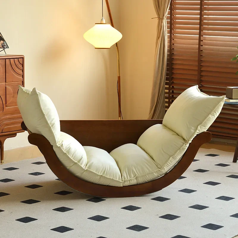 TTSimple Modern Banana Boat Rocking Chair Home Living Room Balcony Lazy Sofa Leisure Single Sofa