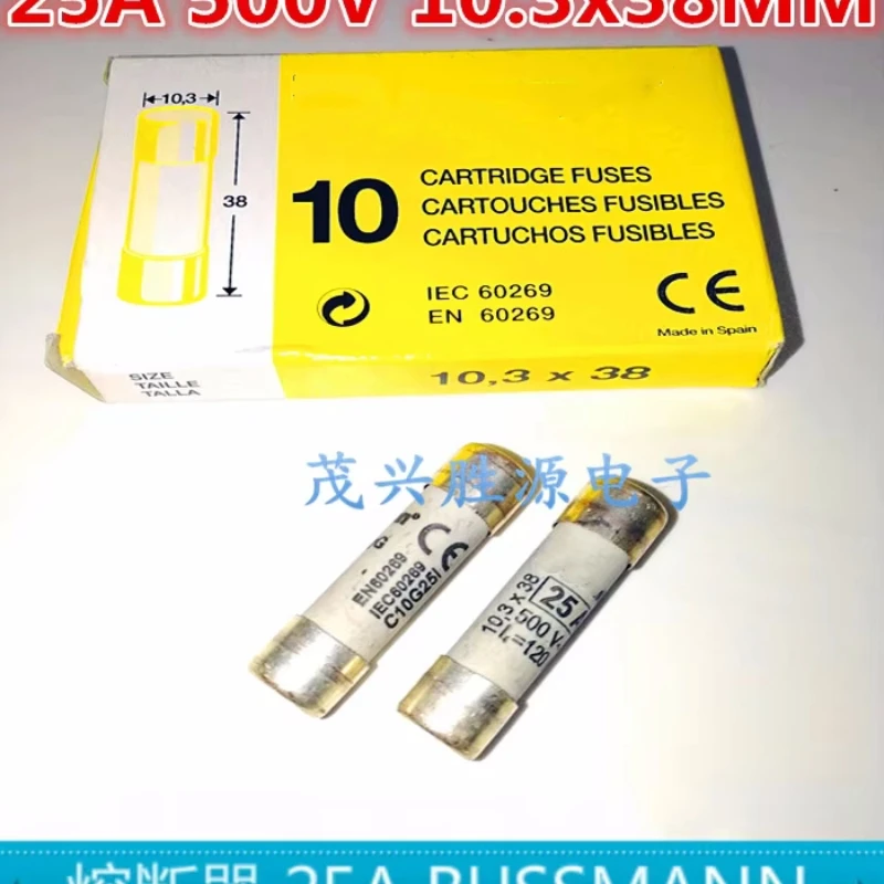 

10PCS/Lot C10G25I FUSE CRTRDGE 25A 500VAC CYLINDR