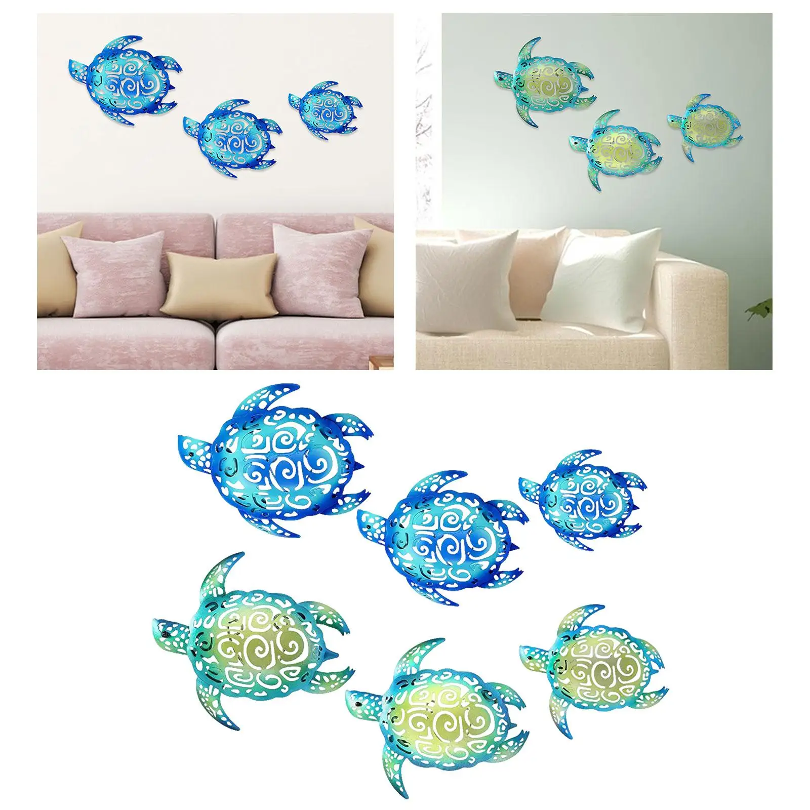 3X Sea Turtle Wall …