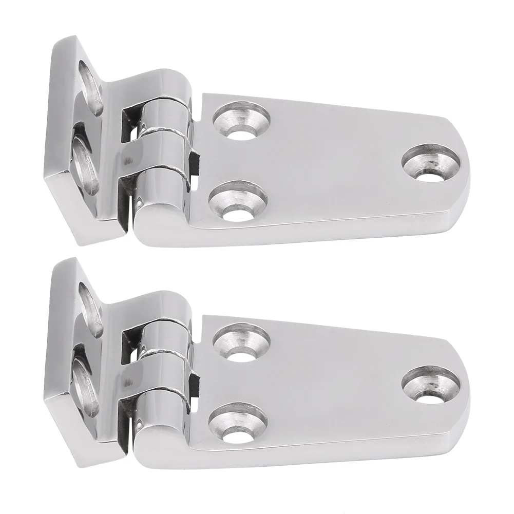 2pcs Stainless Steel Flush Door Hinge Folding Hatch Bending Hinge For Boat Marine Yacht