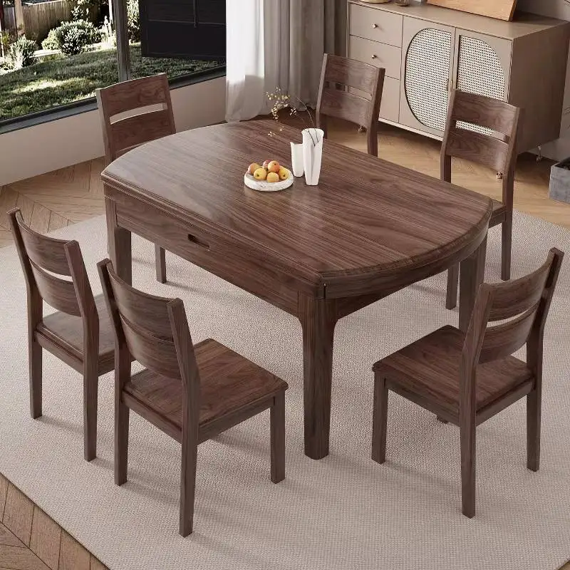 

Folding Luxury Sets Dining Tables Wooden Design Extendable Small Dining Tables Kitchen Home Oval Mesas De Comedor Furniture