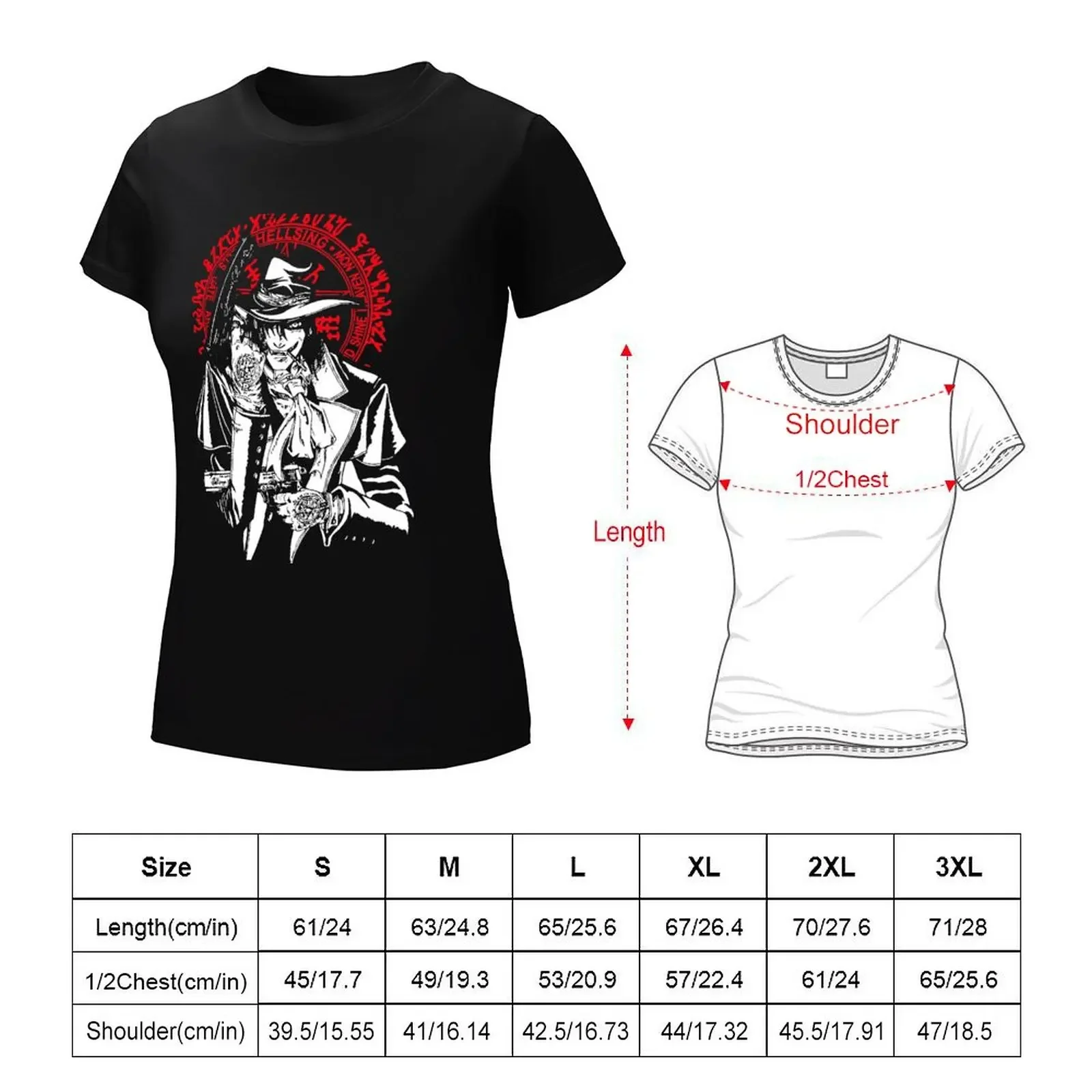 Hellsing | Alucard T-Shirt korean fashion funny cute tops lady clothes graphic t-shirts for Women