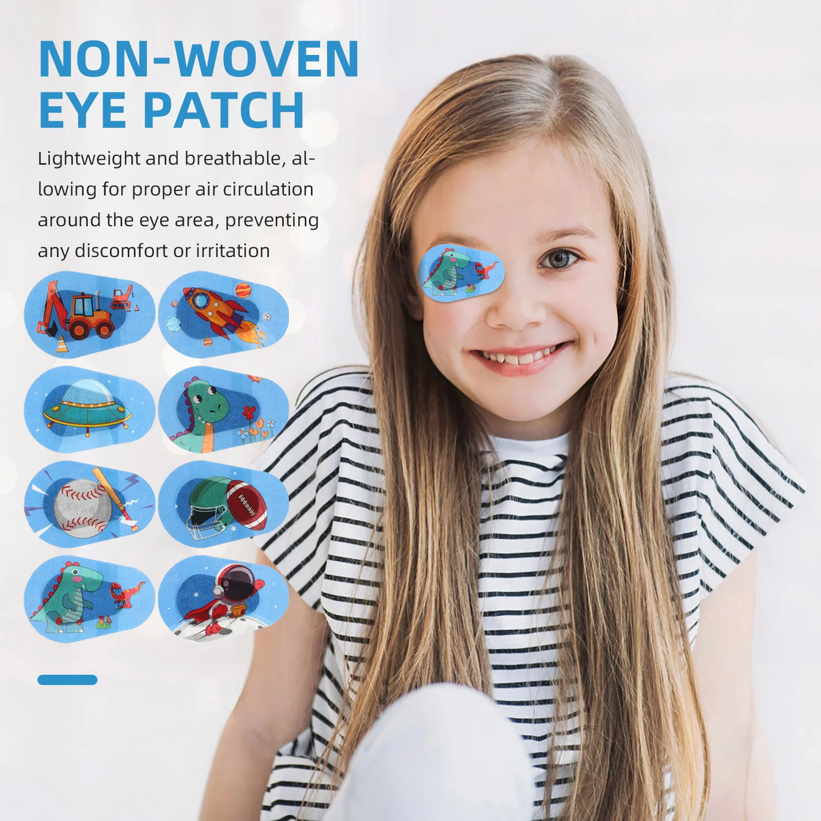 24Pcs Single Eye Patches Cartoon Non-Woven Fabric Blindfold Vision Corrector Eye Patches Children Amblyopia Correction Eye Masks